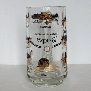 Montreal 1967 Worlds Fair Beer Mug Buck National Pavilions Souvenir Expo Canada